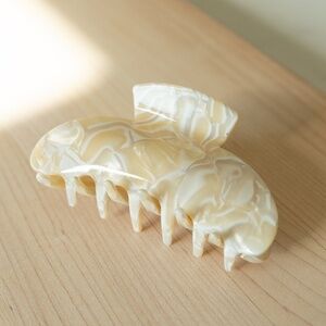 Acrylic Decorative Hair Claw - Ivory